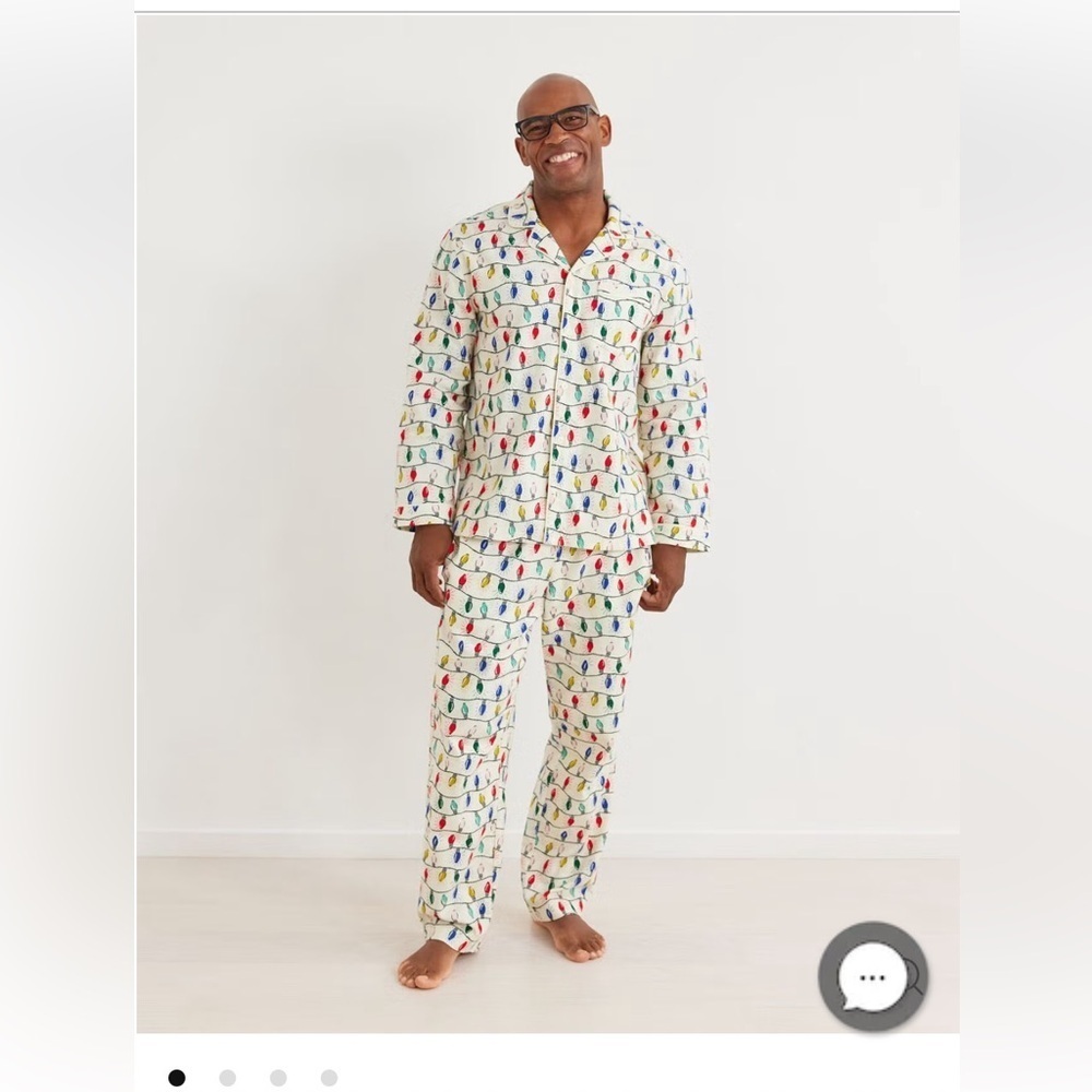 NWOT Hanna Andersson Unisex Bright Bulbs Pajama Set Size Small